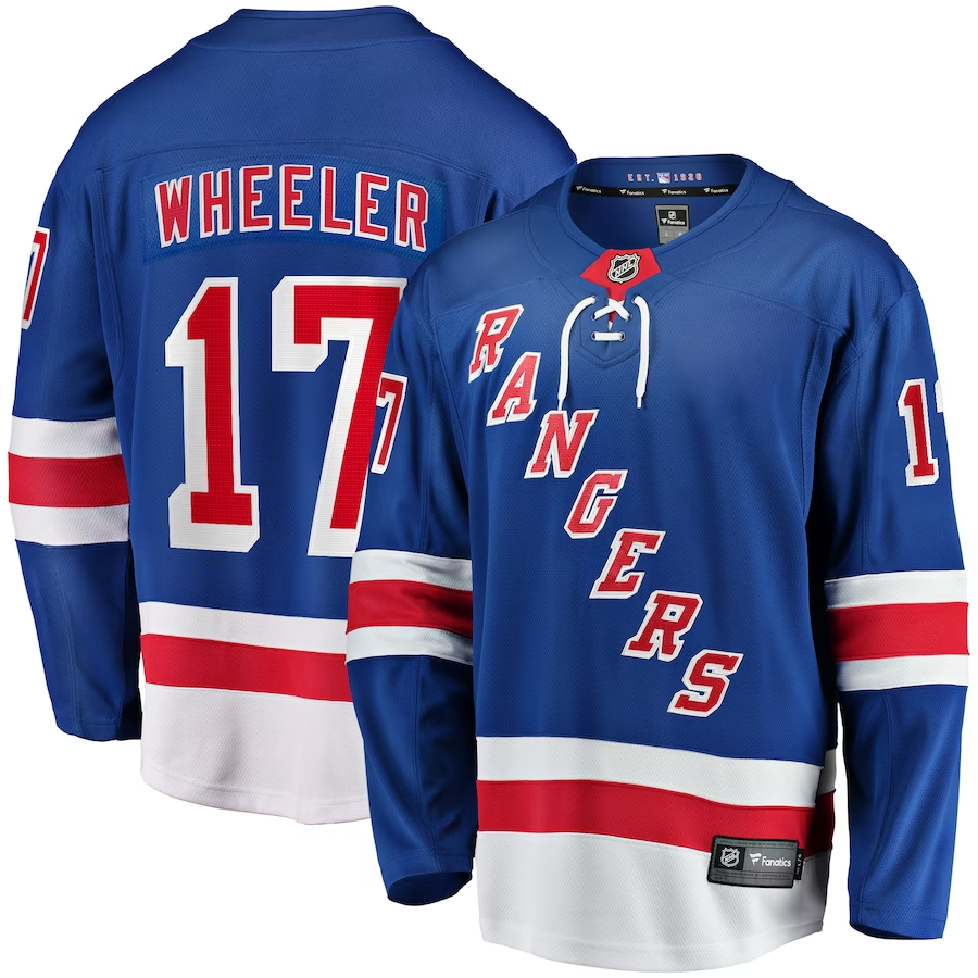 Men's New York Rangers Blake Wheeler #17 Blue Jersey